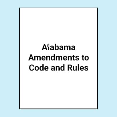Alabama Amendments Code & Rules of Alabama Plumbers & Gas